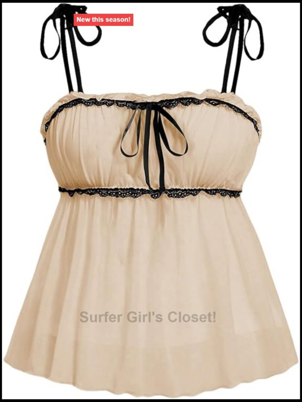 Plus Size Lace Babydoll Tie Shoulder Peplum Bustier Cami Top